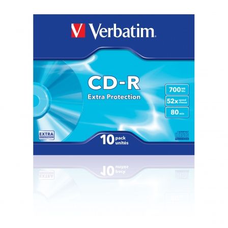 Verbatim CD-R DataLife Extra Protection 700MB 52x (Pack de 10 unidades Slim Case)